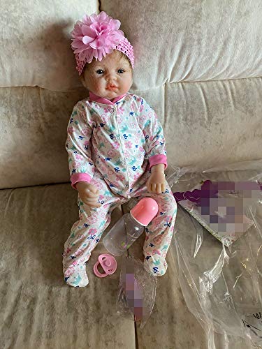 ZIYIUI 55cm Bambole Reborn Femmina Silicone