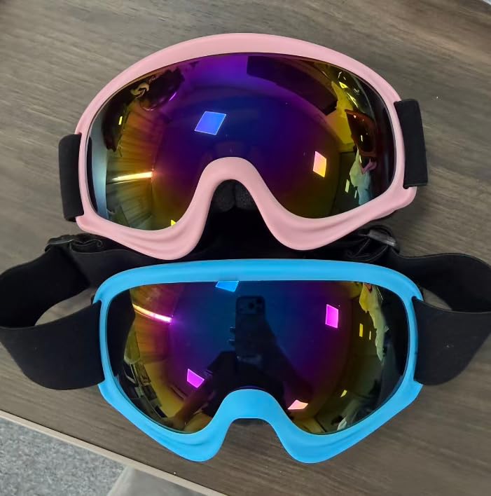 Dizywiee 2-Pack Kids Ski Goggles, Snowboard Goggles for Adult Youth Teens Boys &amp; Girls, Winter Snow Sports Goggles