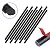 Tilingview 10-Pcs Peel and Stick Tile Edge Trim, 12 Inches Self-Adhesive Tile Edging Decorative Pencil Tile, PVC Molding Tile Trim for Backsplash (Black)