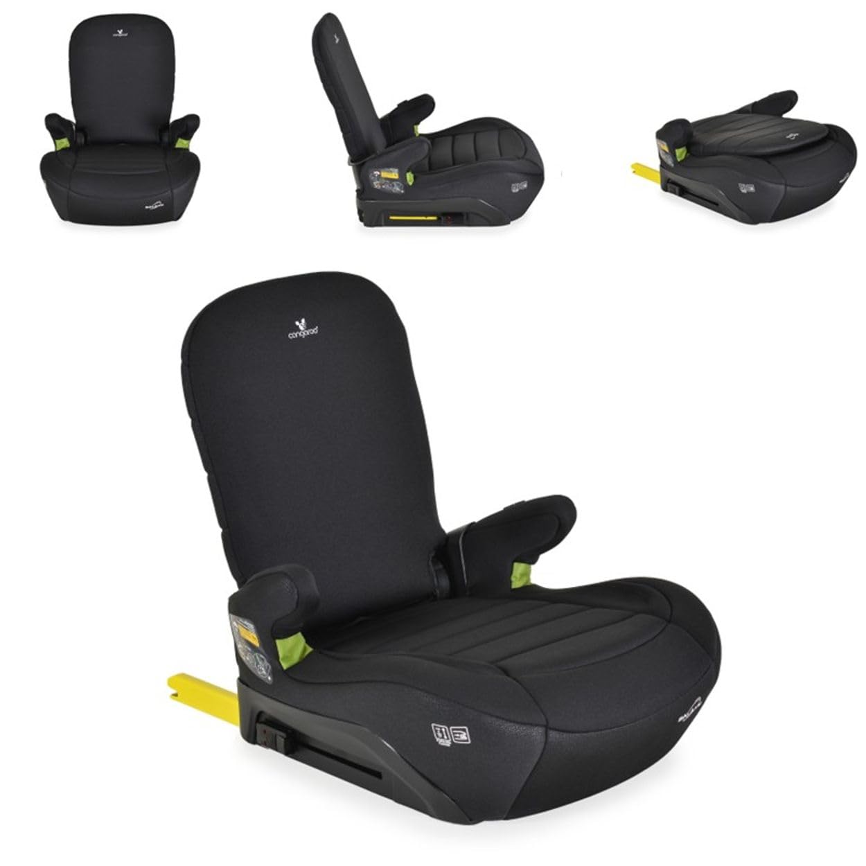Cangaroo Kindersitz Galaxy i-Size (125-150cm) Gruppe 3, Isofix, Rückenlehne schwarz