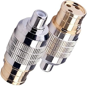 CLEAR Female XLR to Female RCA Adapters CGA FXLR-FRCA - 2 Pieces 1 Pair
