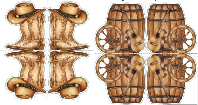 Western Cowboy Napkins, 100 Pcs Wild West Boot Hat Cowboy Barrels Western Party Napkins for Rodeo Birthday Supplies Cocktail Dinner Table Decor, 11 x 12 in