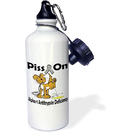 3dRose "Piss On Alpha-1 Antitrypsin Deficiency Awareness Ribbon Cause Design" Sports Water...