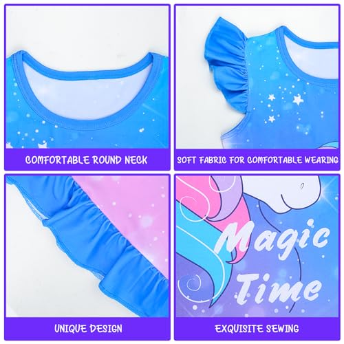 Image of Girls Nightgowns Unicorn Sleepwear Night Sleep Dress Pajamas Little Kids Toddler Soft Nightgown