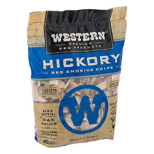 Western Premium BBQ Products Hickory BBQ Smoking Chips, 180 cu in - Thumbnail 2