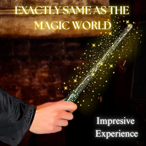 Image of WANNA PARTY WP Vinyl Harry Potter Tricks Wand, Harry Potter Costume Wand for Kids, 1 Pcs, Dark Green