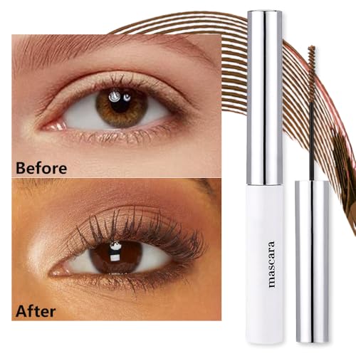 Image of Colored Mascara for Eyelashes, Voluminous Colorful Mascara, Pink Purple Blue Green Red White Black Brown Lash Pack - Lengthening, Defining, Curling, Multiplying Formula (11#-Brown)