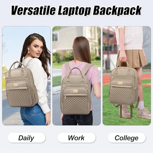 Image of Tealari Laptop Backpack for Women,15.6 Inch Laptop Backpack for Work,Waterproof Travel Backpack,College Bookbag with Wallet