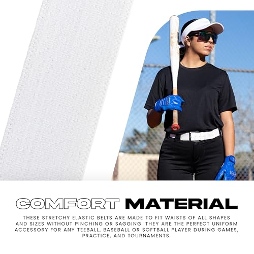 Franklin Sports MLB Adjustable Baseball Belt - 22"-42" Waist - White - image 4