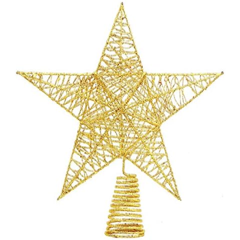 DIYASY Glittered Metal Star Tree Topper Cover
