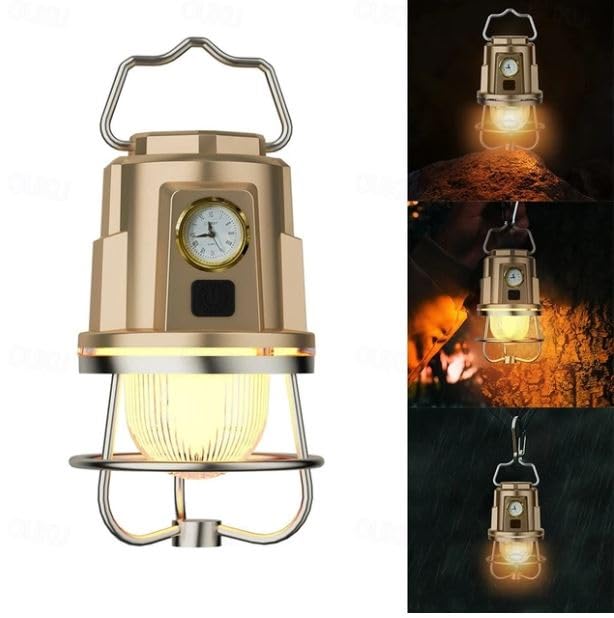 Earwig Camping Lantern Rechargeable,Retro LED Camping Lights Portable Hanging Tent Light for Camping,Vintage Camping Light for Hiking, Fishing(EW-04) (B0DF67RSK4) Amazon Price History, Amazon Price Tracker