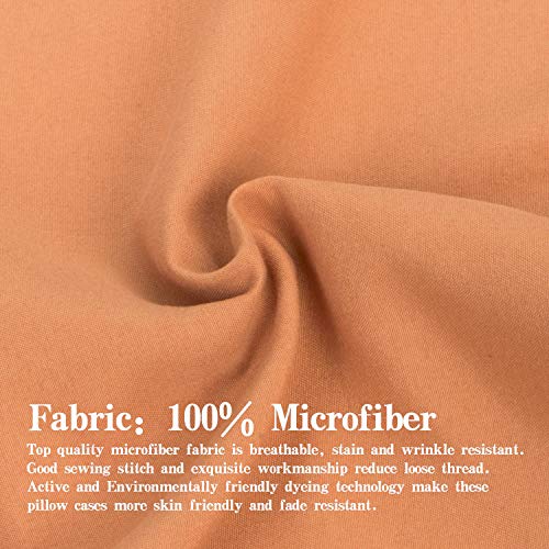 Image of NTBAY Queen Microfiber Flat Sheet, 90 x 102, Pale Orange