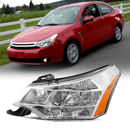Aosky Halogen Headlight Assembly For 08-11 Focus S SE SES SEL Coupe/Sedan