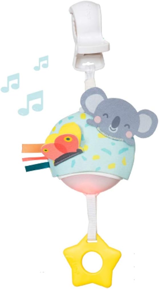 Taf Toys Musical Koala, On-The-Go Pull Down Hanging Music and Lights Infant Toy | Parent and Baby’s Travel Companion, Soothe Baby, Keeps Baby Relaxed While Strolling, for Newborns and Up