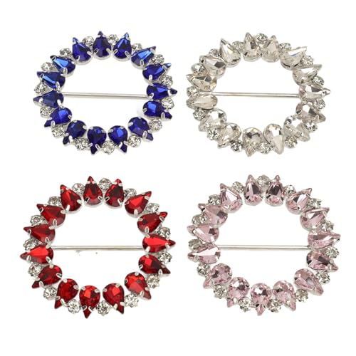 Clips de camiseta con diamantes de acabado galvánico superior para bufandas de seda