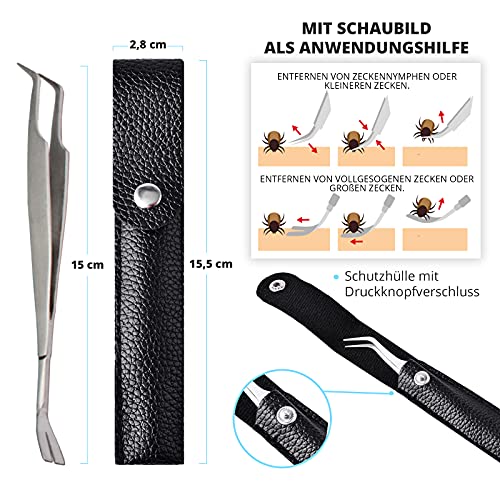 O³ Pinza per zecche e gancio per zecche per