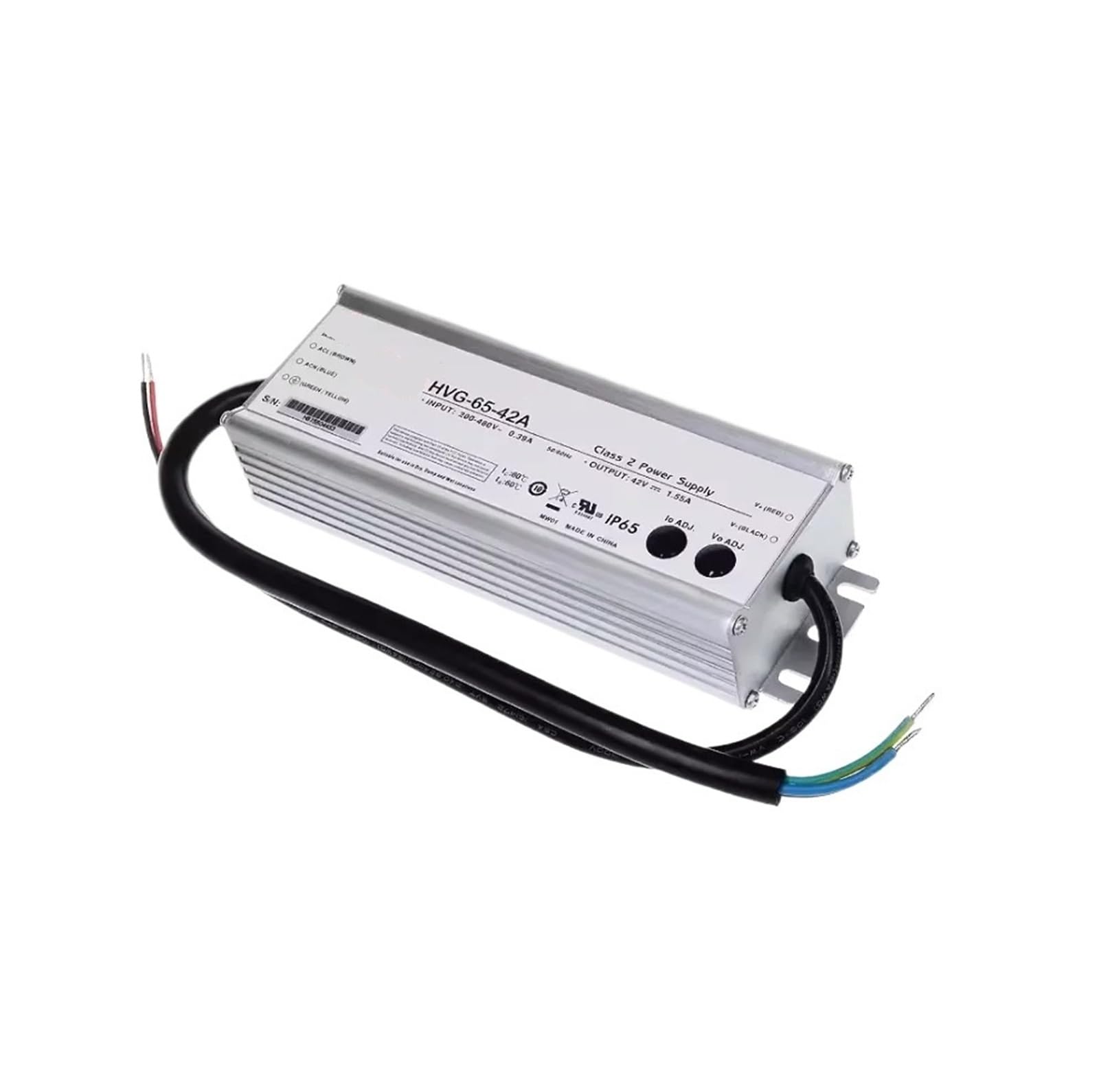BRODEFUP 65W Constant Voltage + Constant Current Driver HVG-65-12V 15V 20V 24V 30V 36V 42V 48V 54V(HVG-65-54A)