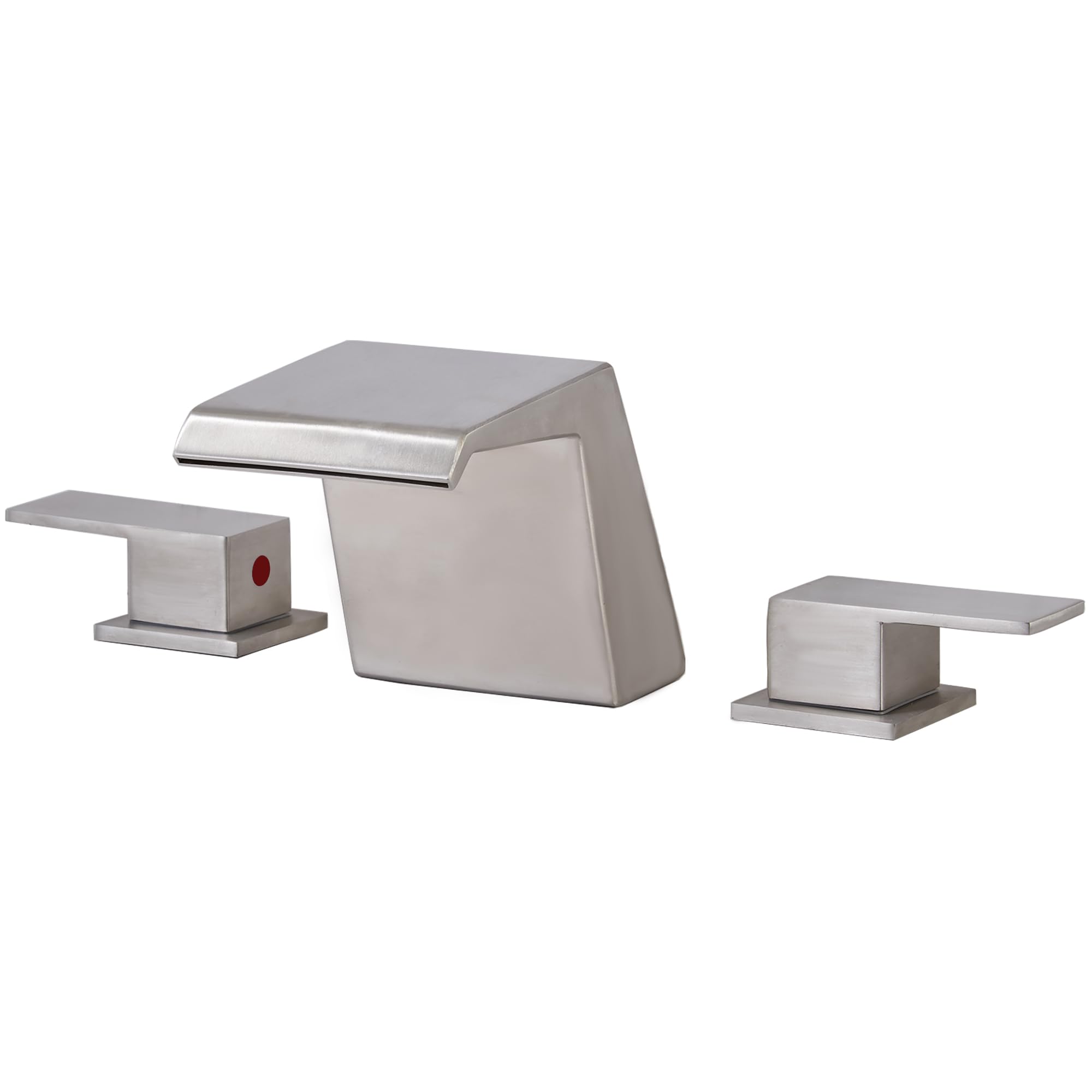 VESLA HOME Bathtub Faucet, Widespread Waterfall Roman Tub Faucet, 2 Handle Bath Tub Faucet Set with Quickly-Connected Hose, Brushed Nickel