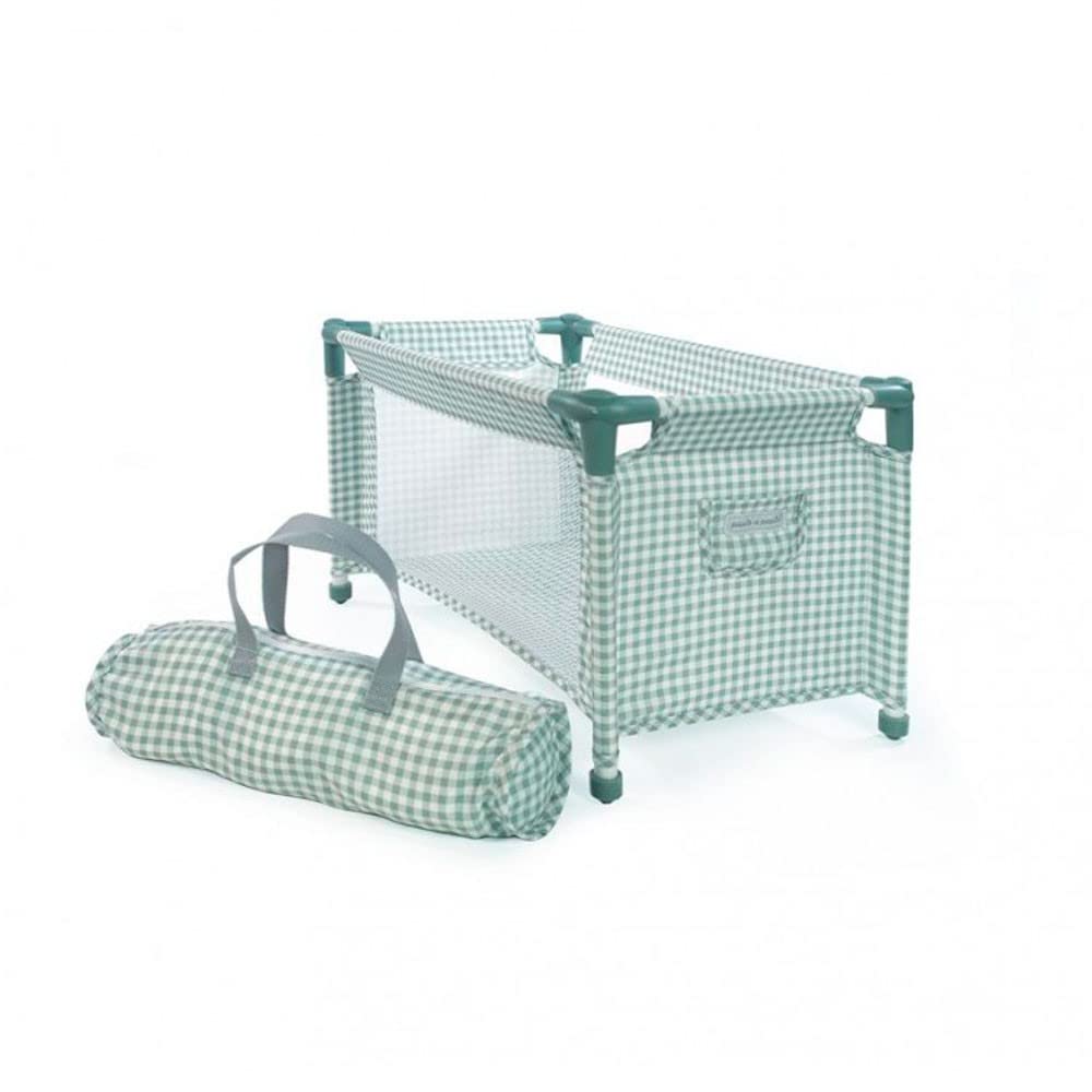 Pasito a pasito - Cama De Viaje para muñecas Tom Vichy Verde