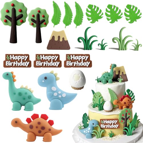 Decoración para tartas de animales, selva, cumpleaños, selva, dibujos animados, juego de decoración para tartas de cumpleaños, decoración para niños y niñas