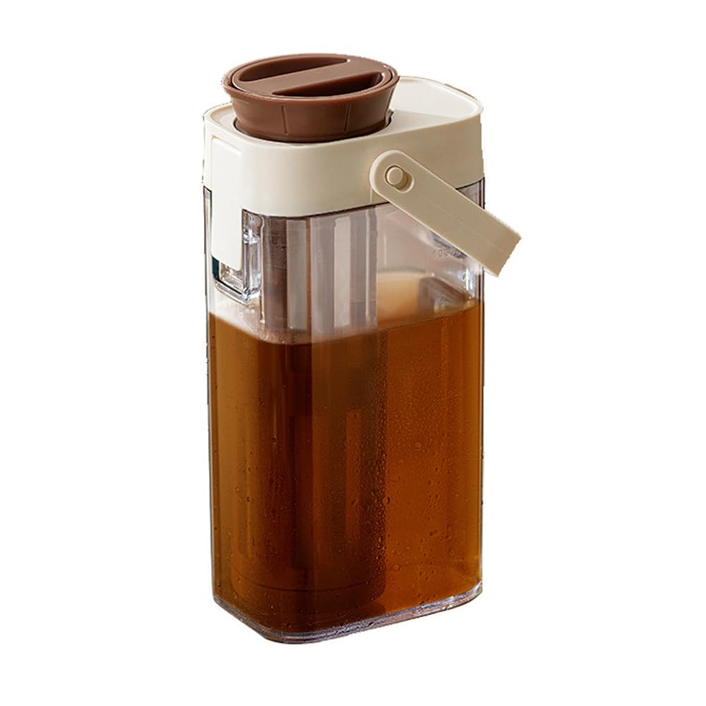 CTRLZS 1000ml Iced Tea Brewer with Handle 350 Mesh Filter for Home Outdoor Camping Hand-Grinded Coffee Cold Brew Pot