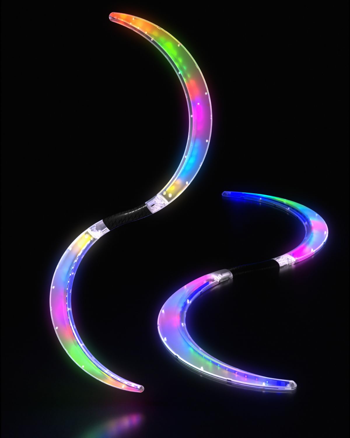 Żonglerskie magiczne laski LED w kształcie