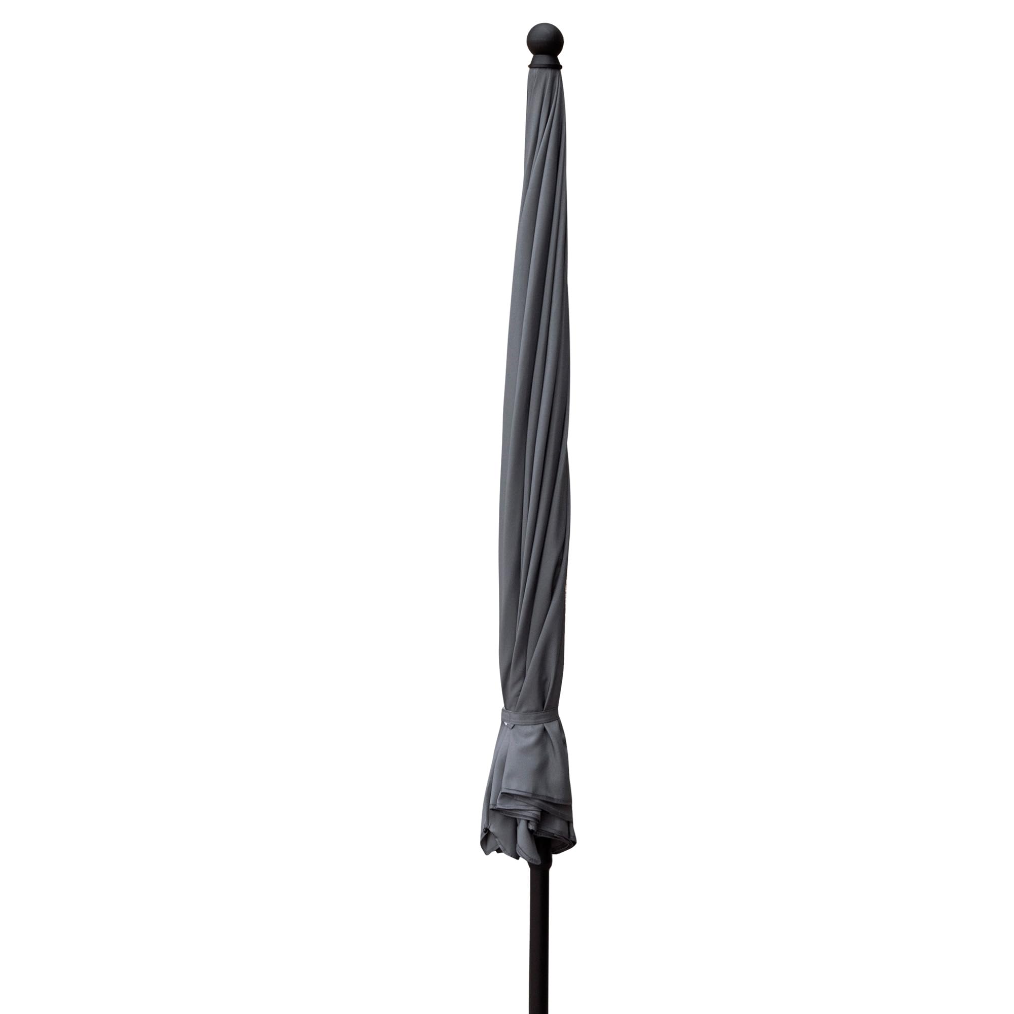 AKTIVE Parasol de Jardin, avec Protection UV30, Ø240 cm, Gris, Mât 28-32 mm, Mât Flexible, Hauteur Réglable, Grands Parasols, Jardin