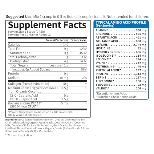Garden of Life Grass Fed Collagen Collagen Creamer, Vanilla, 12 Servings - image 6