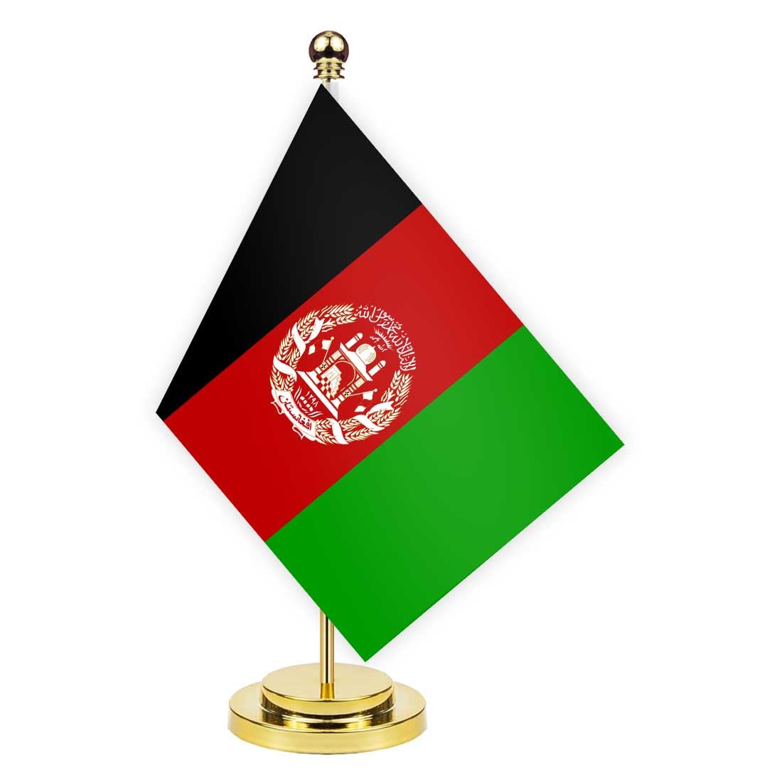 Afghanistan Desk Flag,12 inch Small Afghan Indoor Banner,Small Printing Decor For Office Home Classroom Table