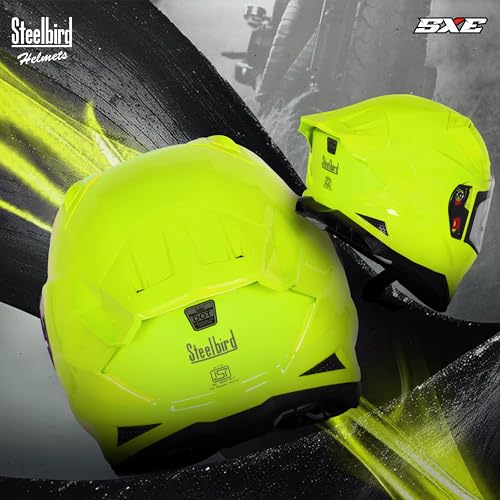 Image of Steelbird SBH-61 SXE Pinlock ISI and Dot Certified Full Face Helmet for Men and Women with Inner Silver Sunshield