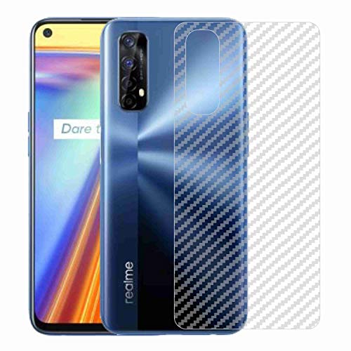 Image of Compatible with Oppo Realme 7 Back Screen Protective Film Carbon Fiber Skin Transparent Screen Guard Sticker