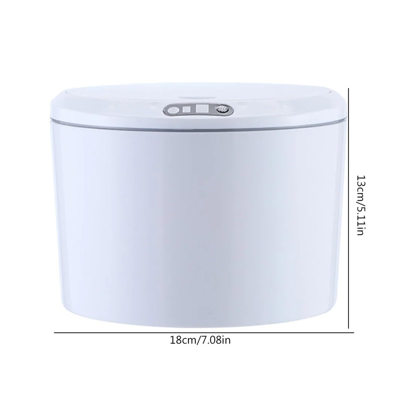 Poubelle De Voiture Poubelle À Capteur Intelligent 3L De Bureau Corbeille Papier Induction Poubelles Automobile(White Rechargeable)