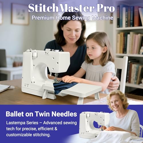 image for Lastempa StitchMaster Pro Sewing Machine - Twin/Double Needle Compatib