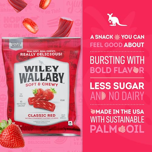 Wiley Wallaby Regaliz Rojo Clásico 4 Onzas Pack 12 miniatura 4