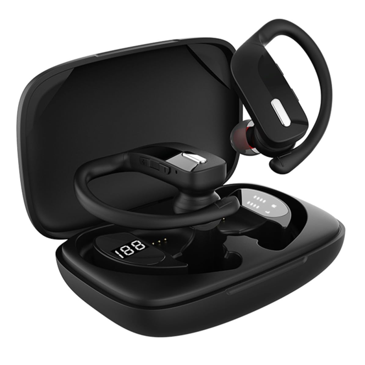 Auriculares Inalámbricos Deportivos T17 Negro 60ma Abs Silicona | Tecnología Inalámbrica 5.0, Sonido sin Pérdidas, 1 Juego, Diseño de Diadema para Obsequio