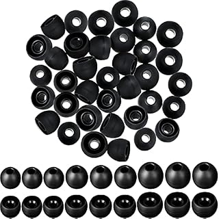 36 Pieces Replacement Earbuds Silicone Eartips Replacement Earphone Tips Earbud Noise Isolation Cover, 3 Sizes (Black)