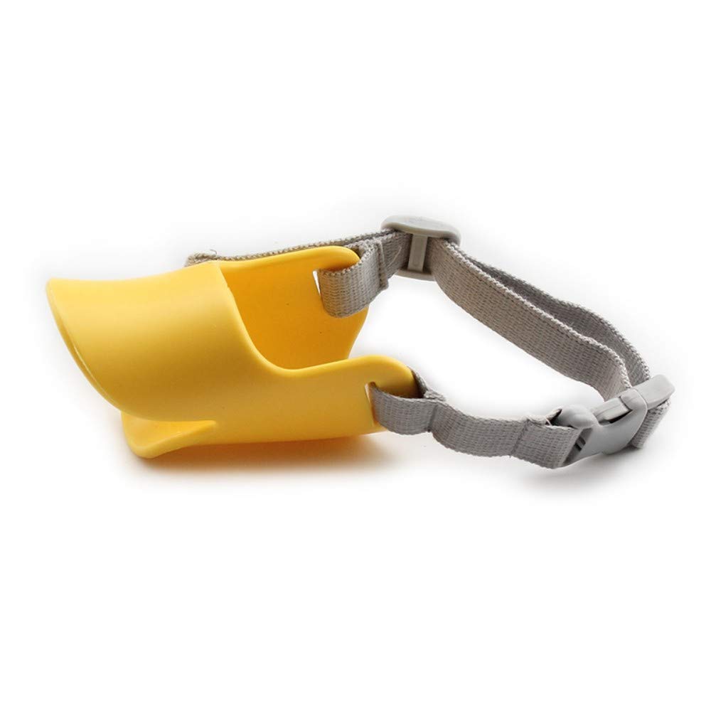 IfSelect Silicone Dog Muzzle for Small, Medium, Large Dogs Dog Mouth Cover Duck Mouth Shape Anti-bite Muzzle Prevent from Biting, Barking and Chewing (Small)