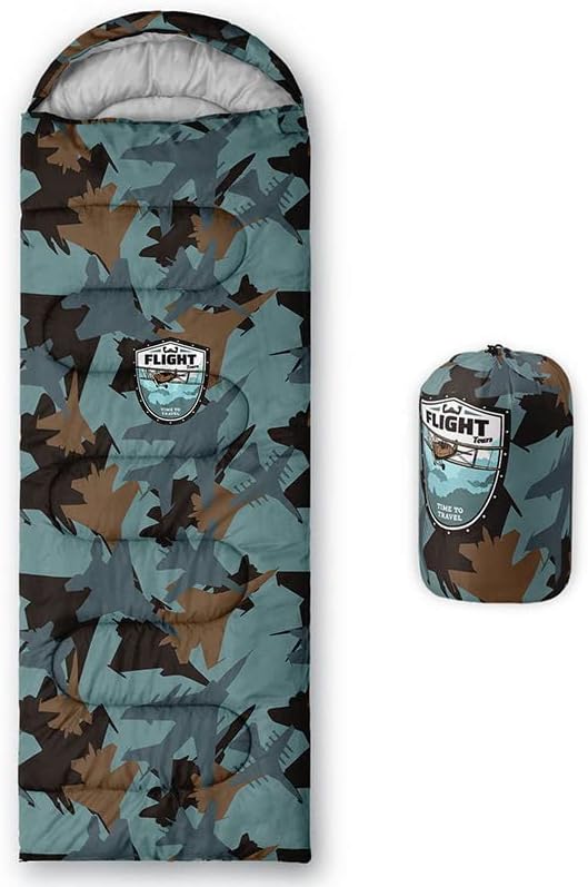 Miniatura 12 de Saco de dormir para niños y adultos, patrón de piel de jirafa marrón, ligero, cálido, portátil, para exteriores, interior, impermeable, resistente