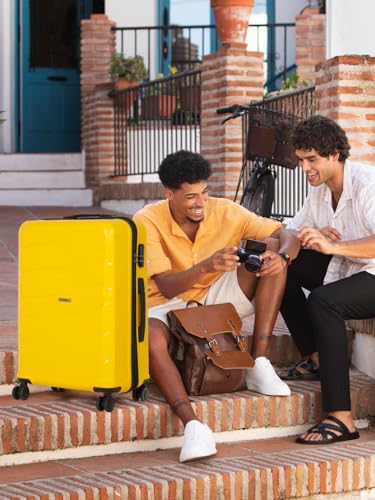 Image of Teakwood Dune Trolley Bag for Travel - Durable for Weekend Business Trip & Airline Cabin Fit - Smooth Wheels & Telescopic Handle Luggage Suitcase