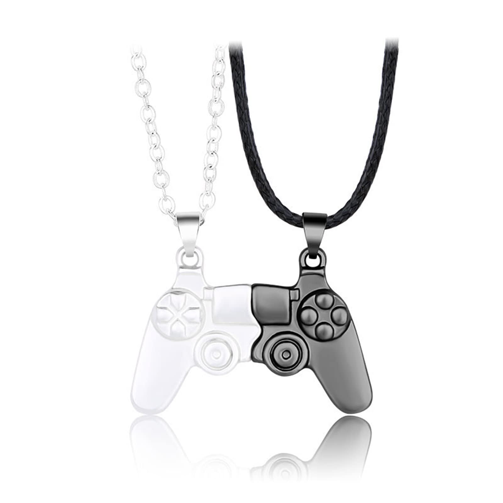 Magnetic Game Controller Necklaces, Game Console Couple Necklace Suitable for Anniversary and Holiday Gifts for Lovers or Best Friends