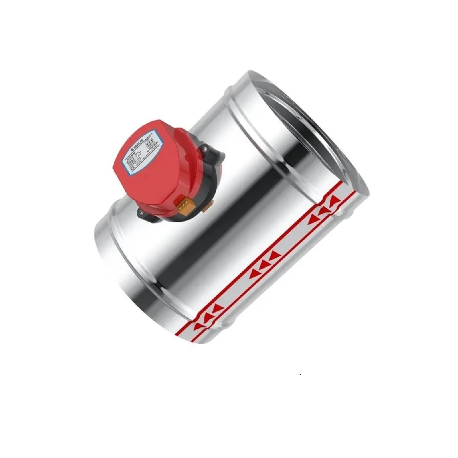 220V 24V 12V 110V 110mm Stainless Steel Electric Air Duct Damper Valve Air Motorized Valve for 4" Inch Ventilator Pipe Valve(AC24V)