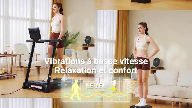 Plateforme Vibrante MERACH - Compacte Et Silencieuse (<40 DB) - 10 Niveaux De Vitesse - Tapis Silicone - Pour Modelage Et Relaxation - 12