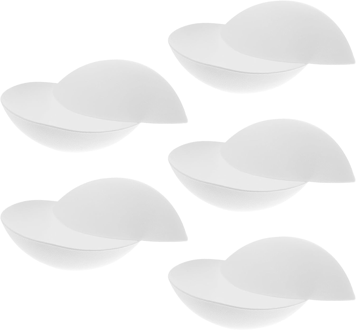 5 Pairs Removable Round Pads Inserts for Women Large Breathable Sports Cups for Yoga Bras Swimsuits Nursing White - Image 1 of 9