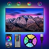 ☀Modo de Música y Micrófono : Cuando conectas el APP por Bluetooth, puedes disfrutar de 16 millones de colores y 28 modos dinámicos como parpadeo, salto, luz estroboscópica, etc.La tira de luz está equipada con un micrófono ajustable incorporado, el brillo y el color de la luz se sincronizarán con el ritmo de su música favorita, para que Puedes disfrutar de cada ritmo musical. También tiene una función de temporizador y puede configurar el tiempo de encendido / apagado automático.