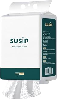 Hanging Disposable Face Towels, 4 Packs (640 Count) - Wall Mount Design for Easy Dispensing, Extra Soft & Absorbent Dry Wipes for Face, 8x8 Inch Facial Cleansing Cloths for Makeup Removal