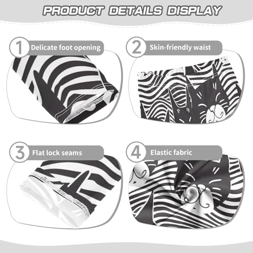 Toddler Girls Leggings Printed Yoga Pants Leggings Cat Head Line for Kids3