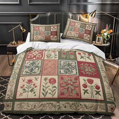 Housse de couette microfibre super douce à motif fleur 3D - 2