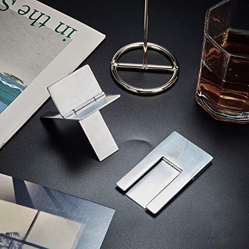 3 Pieces Stainless Steel Foldable Cigar Holder Cigarette Display Shelf Cigar Stand Rack For Cigarette Father's Day Supplies, Silver #TOP6