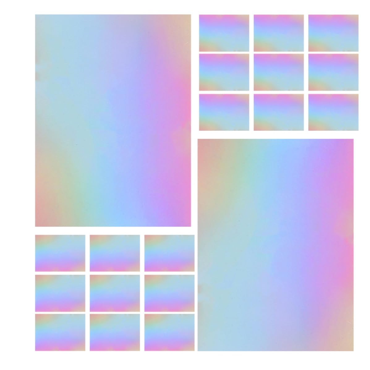 Papier miroir brillant A4 60 feuilles pour cartes faites main bricolage enfants - 8