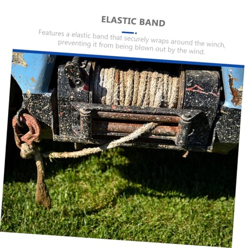 DOITOOL 2個 防水オックスフォード布製ウィンチ保護カバー 耐摩耗性と通気性に優れた電動ウィンチ用屋外アクセサリー風防止スクラッチ防止